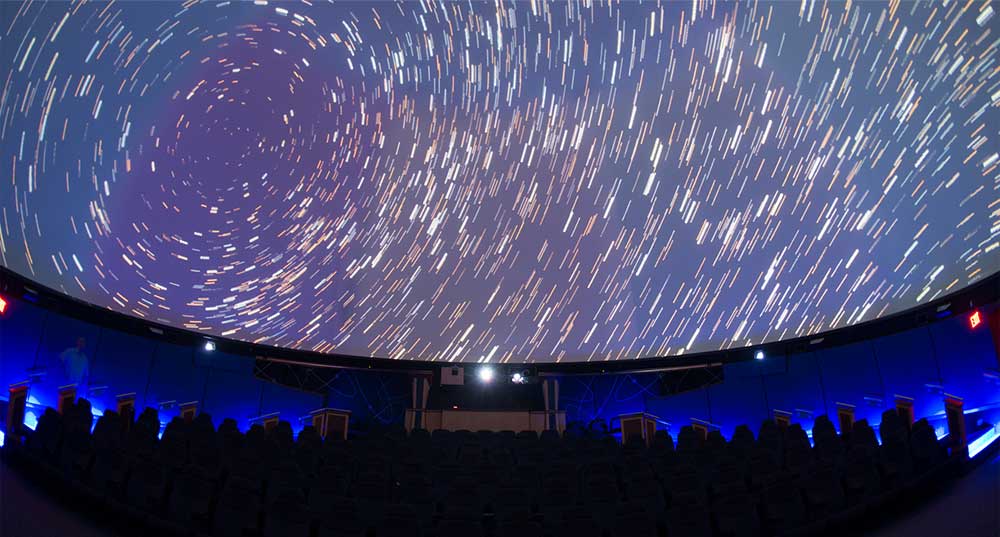 Planetarium display of stars in motion at the South Florida Museum in Bradenton, Florida