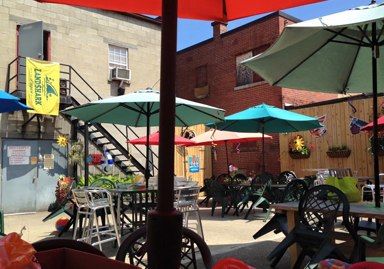 The patio of Red Carpet Lounge in Charleston, West Virginia.