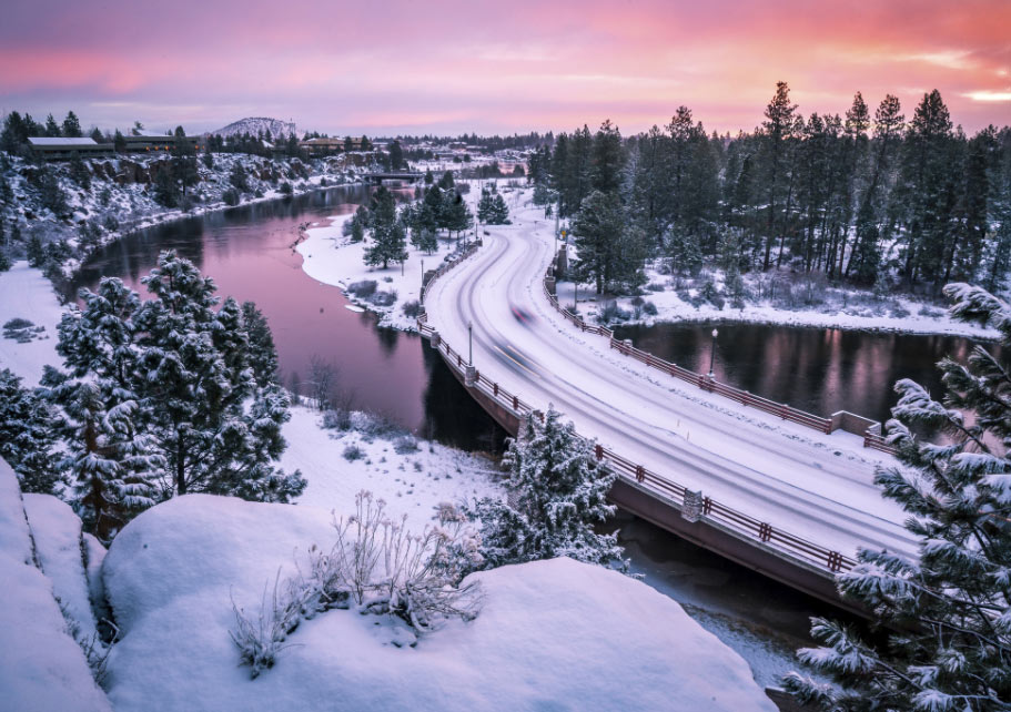 A bridge over the Deschutes River near Bend, OR