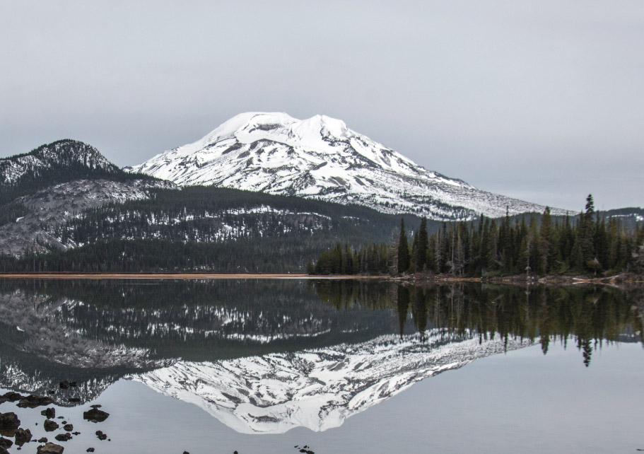 A view of Mt. Bachelor from Bend, OR