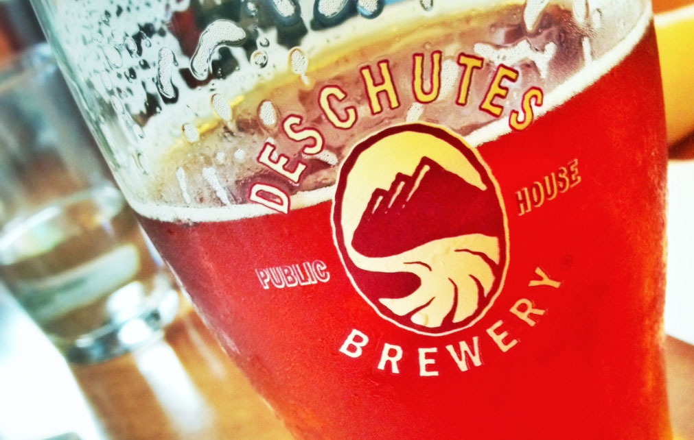 A pint of beer from Deschutes Brewery in Bend, OR