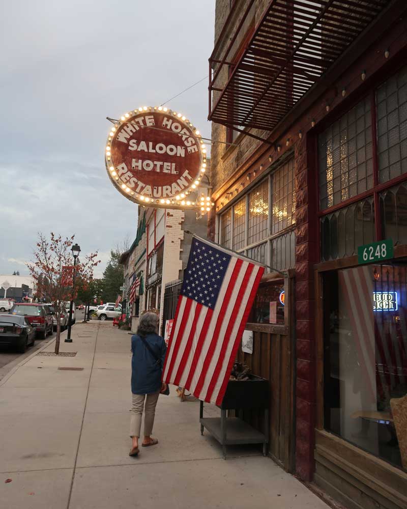 exterior of a historic saloon